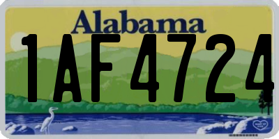 AL license plate 1AF4724
