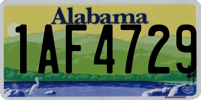 AL license plate 1AF4729