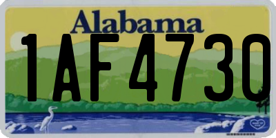 AL license plate 1AF4730