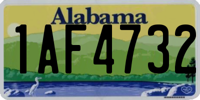 AL license plate 1AF4732
