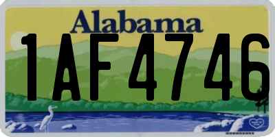 AL license plate 1AF4746