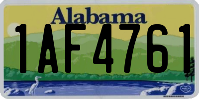 AL license plate 1AF4761