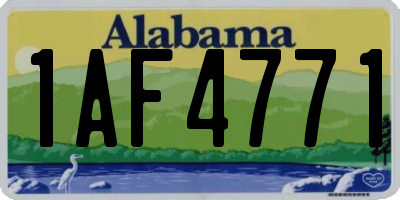 AL license plate 1AF4771