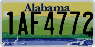 AL license plate 1AF4772