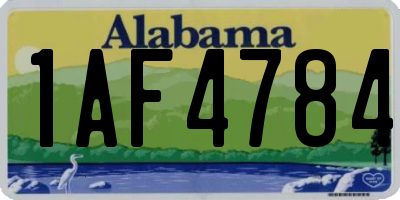 AL license plate 1AF4784