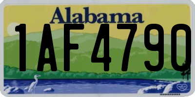 AL license plate 1AF4790