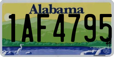 AL license plate 1AF4795