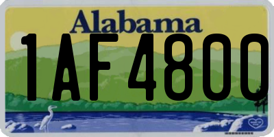 AL license plate 1AF4800