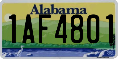 AL license plate 1AF4801