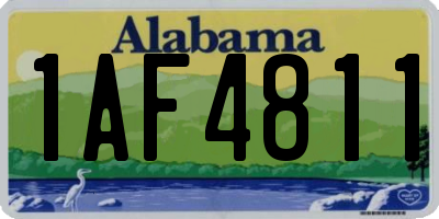AL license plate 1AF4811
