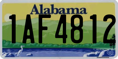 AL license plate 1AF4812