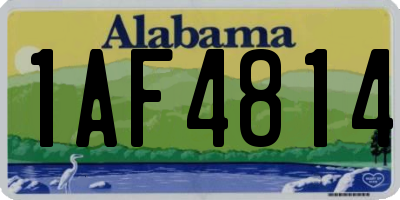 AL license plate 1AF4814