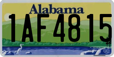 AL license plate 1AF4815