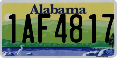 AL license plate 1AF4817