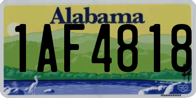 AL license plate 1AF4818