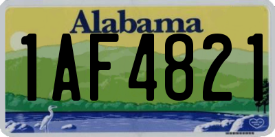 AL license plate 1AF4821