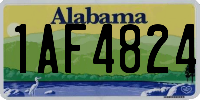 AL license plate 1AF4824