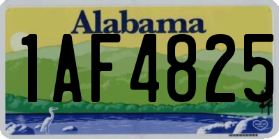 AL license plate 1AF4825