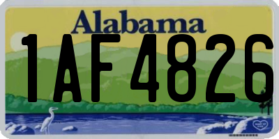 AL license plate 1AF4826