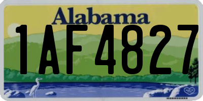 AL license plate 1AF4827