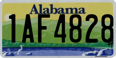 AL license plate 1AF4828