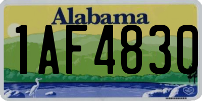 AL license plate 1AF4830