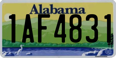 AL license plate 1AF4831