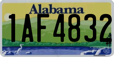 AL license plate 1AF4832