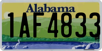 AL license plate 1AF4833