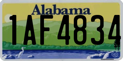 AL license plate 1AF4834