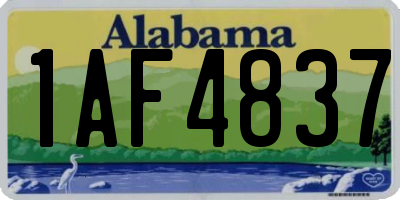 AL license plate 1AF4837