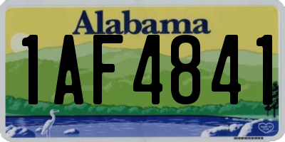 AL license plate 1AF4841