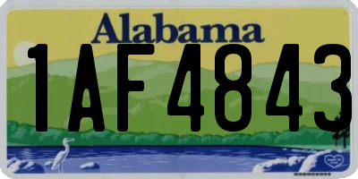 AL license plate 1AF4843