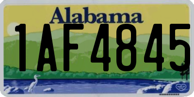AL license plate 1AF4845