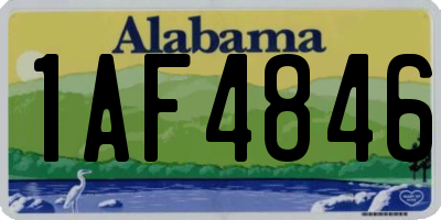 AL license plate 1AF4846
