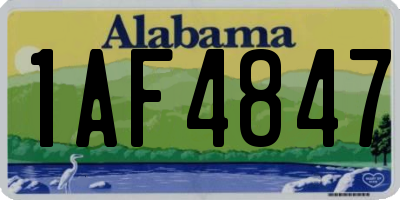 AL license plate 1AF4847