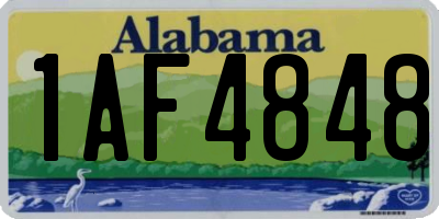 AL license plate 1AF4848