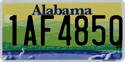 AL license plate 1AF4850