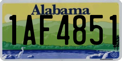 AL license plate 1AF4851