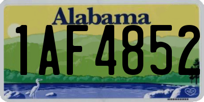 AL license plate 1AF4852