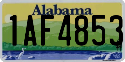 AL license plate 1AF4853