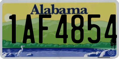 AL license plate 1AF4854