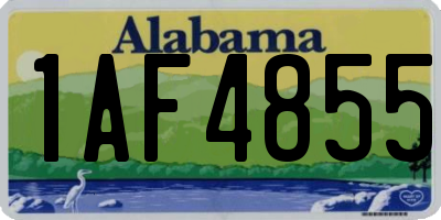 AL license plate 1AF4855