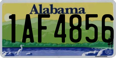 AL license plate 1AF4856