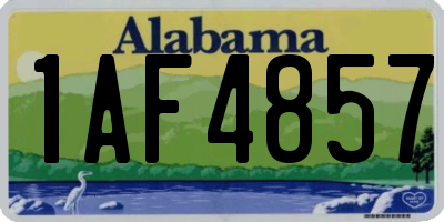 AL license plate 1AF4857