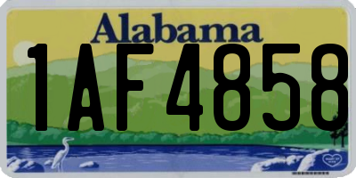 AL license plate 1AF4858