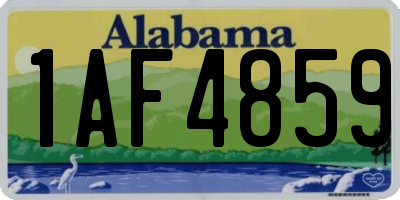 AL license plate 1AF4859