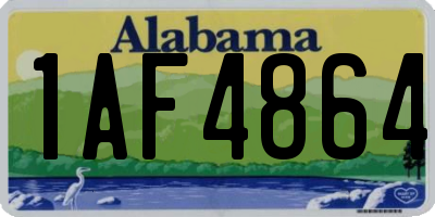 AL license plate 1AF4864