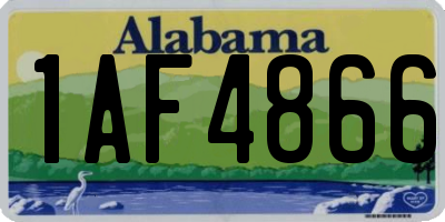 AL license plate 1AF4866
