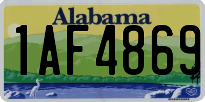 AL license plate 1AF4869